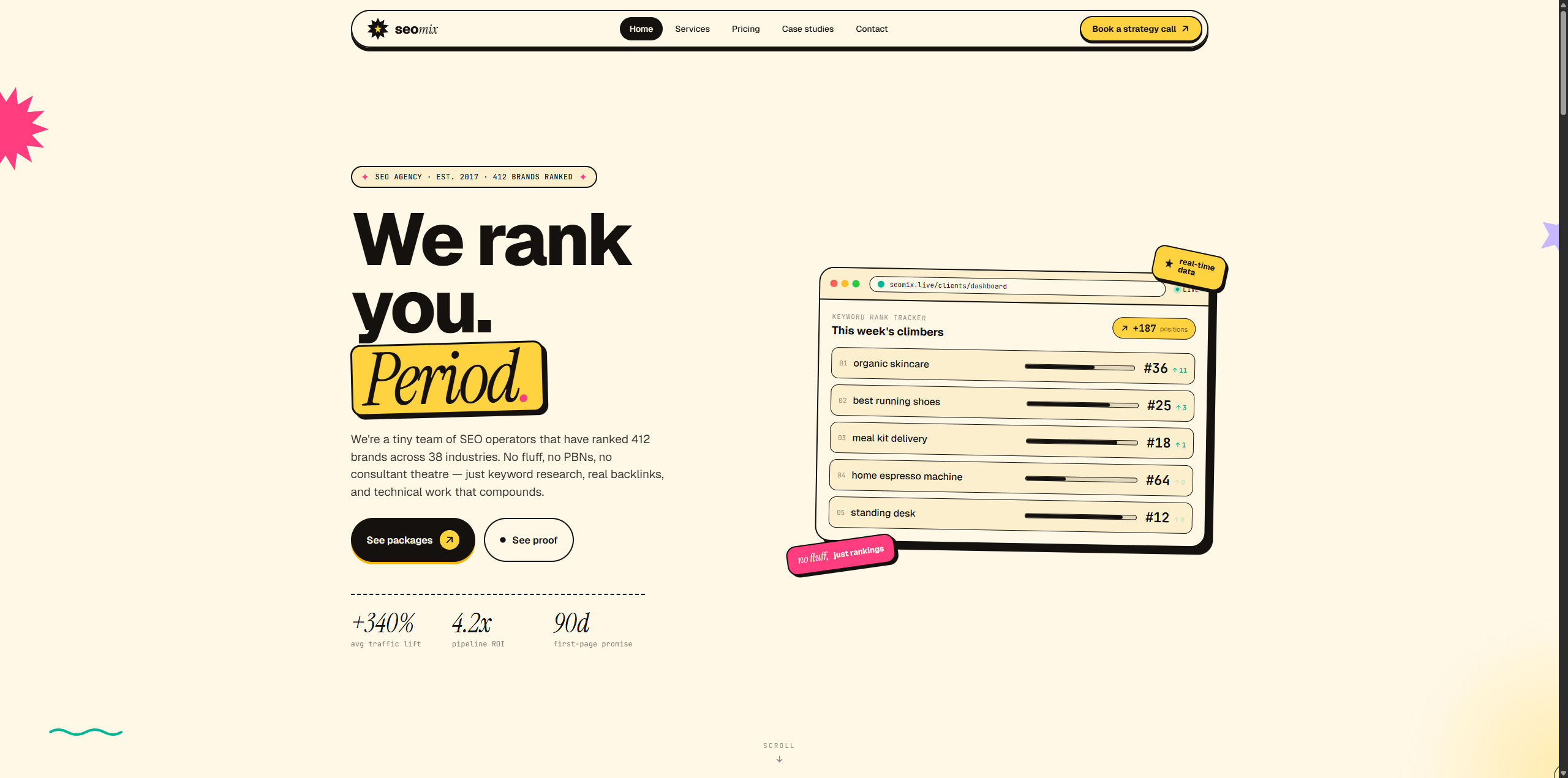 SeoMix homepage screenshot